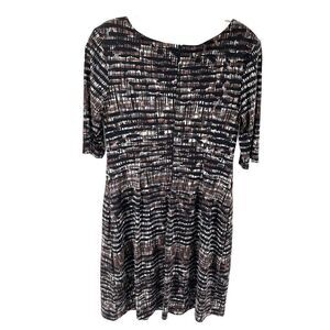 Connected Apparel Women's Black Crew Neck half Sleeve Dress Size 6